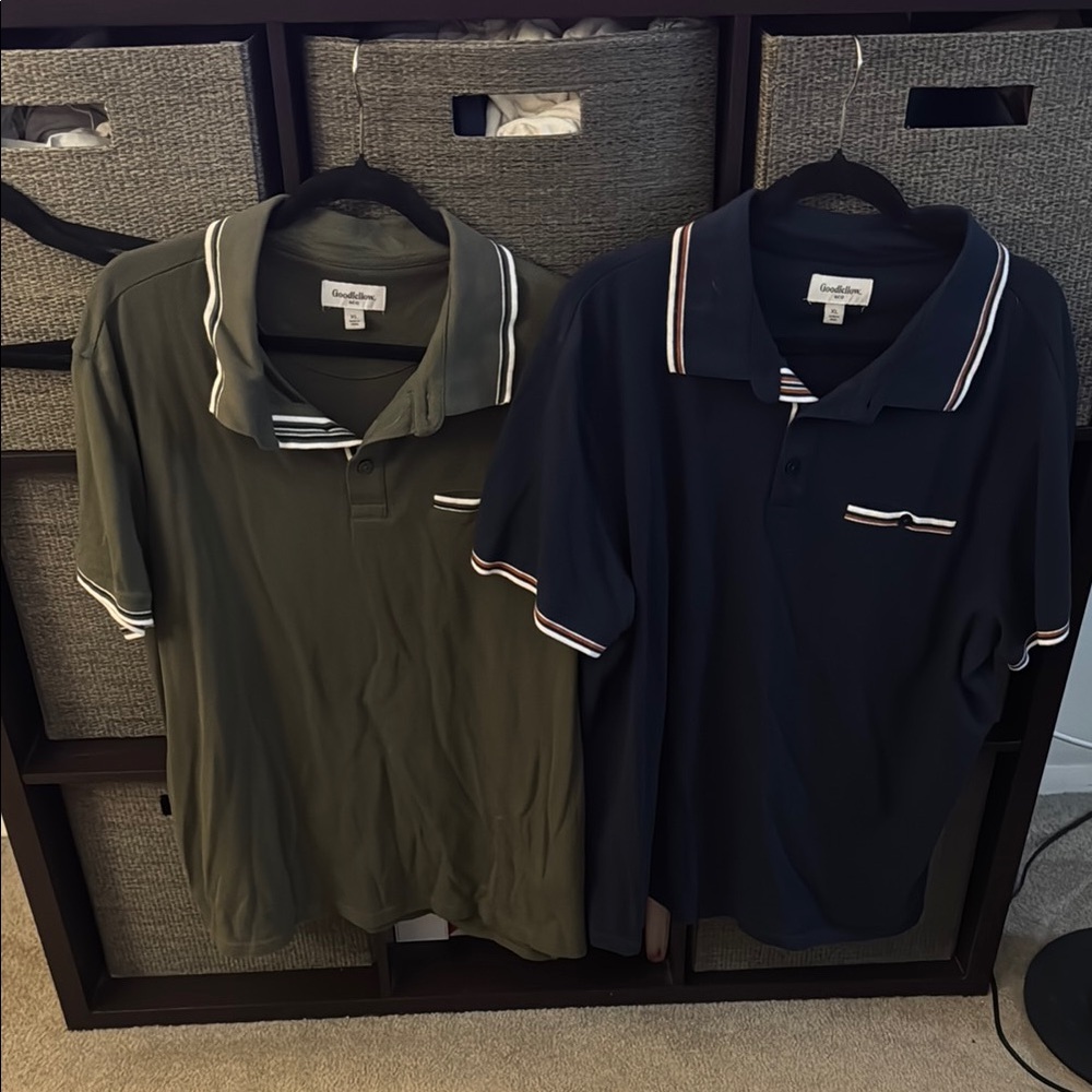 Men's Polo Shirt - Green and Navy